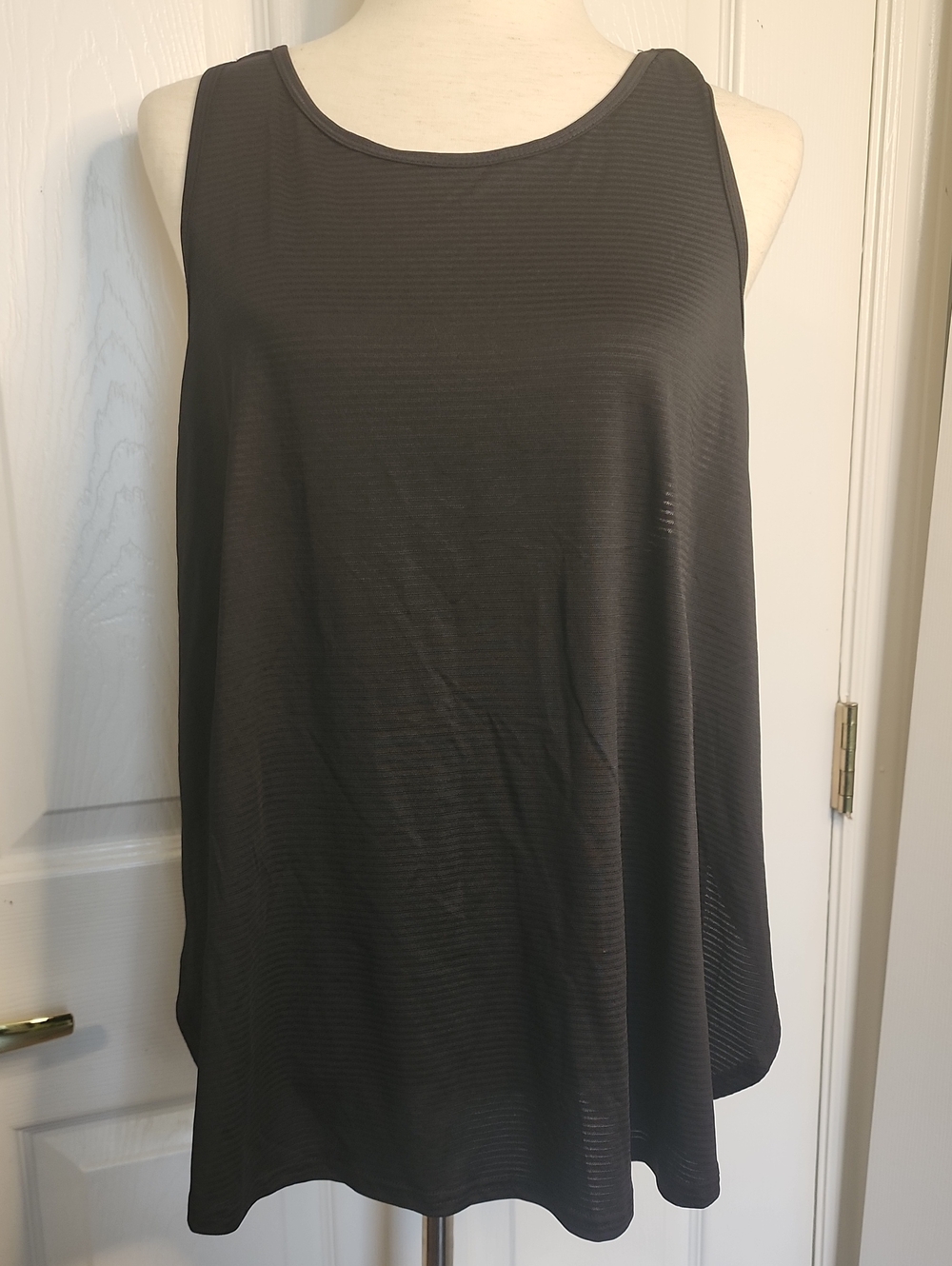 Avia Black Ribbed Flow Tank Top
